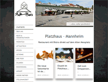 Tablet Screenshot of platzhaus-mannheim.de